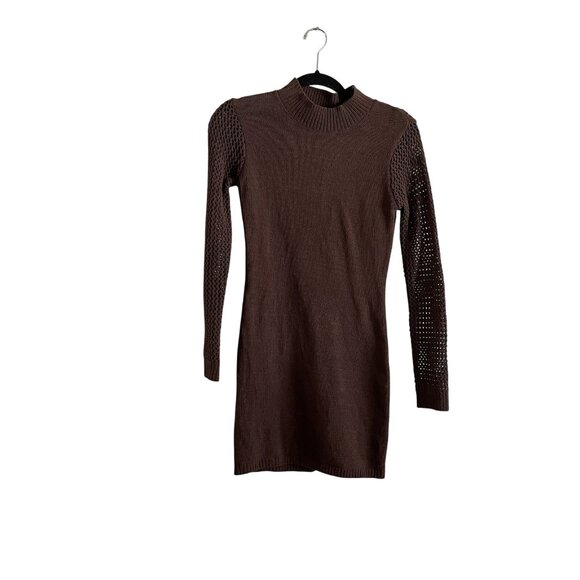 Zara Brown Long Sleeve Dress - Picture 4 of 12